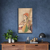 Indian Miniature - A Lady Playing the Tanpura, c. 1735 (Rajasthan)