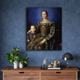 Portrait of Eleanor of Toledo with her son Giovanni de_ Medici by Agnolo Bronzino