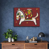 Woman on Horseback by Jamini Roy