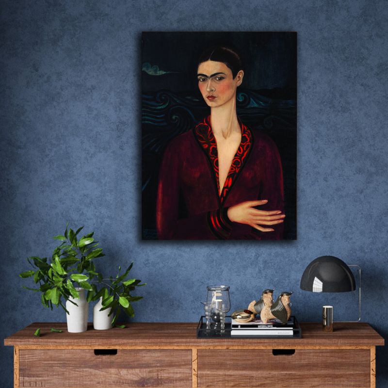 Self-portrait in a Velvet Dress by Frida Kahlo  Inspicanvas