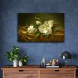 Magnolias on Gold Velvet Cloth by Martin Johnson Heade