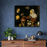An old woman frying eggs by Diego Velazquez