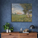 Farmhouse in a wheat field by Vincent Van Gogh