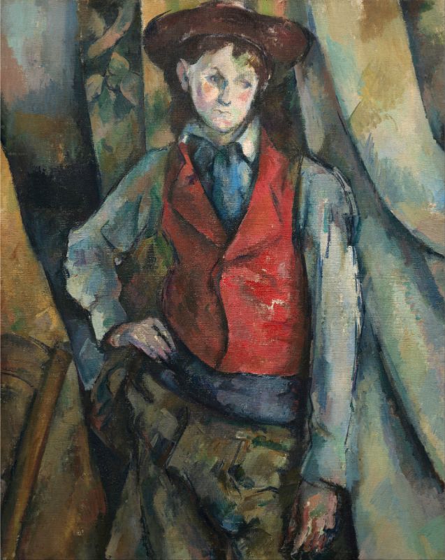 Le Garçon au gilet rouge by Paul Cezanne - Main Image