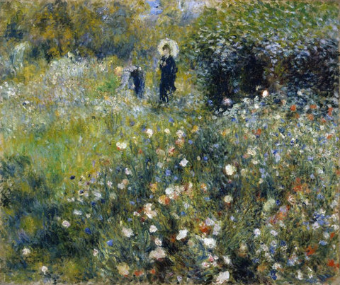 Woman with a Parasol in a Garden by Pierre-Auguste Renoir