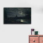 View of Dresden by Moonlight by Johan Christian Clausen Dahl
