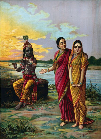 Introducing Radha To Krishna by Raja Ravi Varma