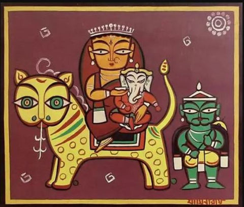 Goddess Durga by Jamini Roy