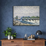 Molesey Weir, Hampton Court by Alfred Sisley