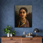 Radha in the Moonlight Portrait by Raja Ravi Varma