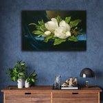 Floral Panting - Martin Johnson Heade, Giant Magnolias on a Blue Velvet Cloth