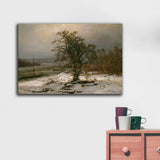 Oak Tree by the Elbe in Winter by Johan Christian Clausen Dahl