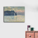 The Cliff Étretat, Sunset by Claude Monet