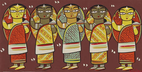 Five Women by Jamini Roy