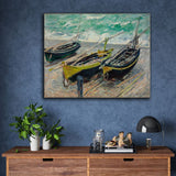 Three Fishing Boats by Claude Monet
