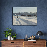 Alfred Bergstrom - Winter Scene on the Stockholm Waterfront