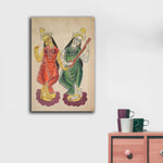Goddesses Lakshmi and Sarasvati Painting