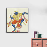 Indian Art Krishna dancing on a lotus