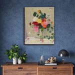 Floral Painting - Bouquet of flowers from the artists garden, made in Avernes