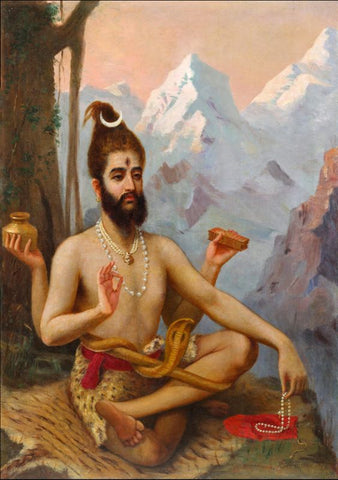 Lord Shiva as dakshinamurthy by Raja Ravi Varma