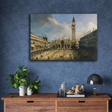 The Piazza San Marco in Venice by Giovanni Antonio Canal