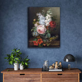 Floral Painting - Vase of flowers with nest