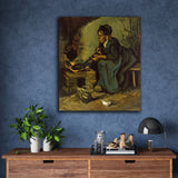 Peasant Woman Cooking by a Fireplace by Vincent Van Gogh