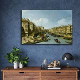 The Grand Canal near the Rialto Bridge, Venice by Giovanni Antonio Canal