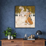 Indian Miniature - Krishna and Radha in Love