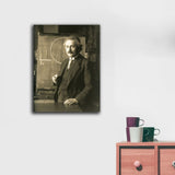 Albert Einstein during a lecture in Vienna Poster