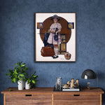Girl Returning from Summer Trip by Norman Rockwell