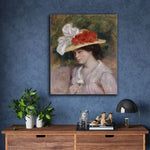 Woman in a Flowered Hat by Pierre-Auguste Renoir