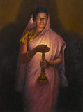 Lady With A Lamp by Raja Ravi Varma