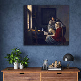 Girl interrupted at her music by Johannes Vermeer