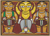 Dancer with Drummers by Jamini Roy
