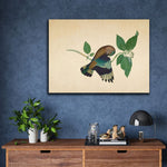 Indian Miniature - Indian Roller on Sandalwood Branch