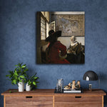 De Soldaat en het Lachende Meisje by Johannes Vermeer