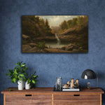 Autumn Landscape Painting Mountain Pool by Brendekilde