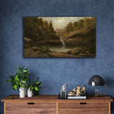 Autumn Landscape Painting Mountain Pool by Brendekilde