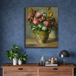 Floral Panting - Pierre-Auguste Renoir - Vase of peonies