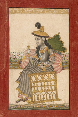 Indian Miniature - A Bejeweled Lady