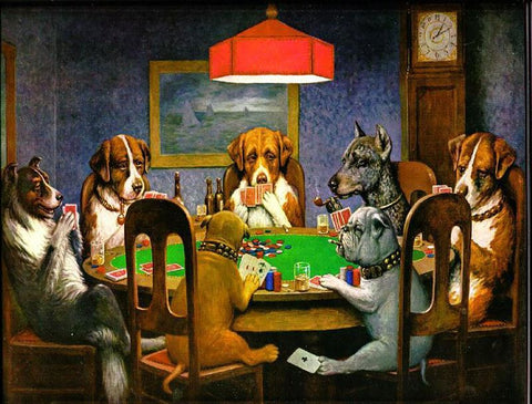 A Friend in Need - Dogs Playing Poker by Cassius Marcellus Coolidge