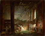 A Hermit Praying in the Ruins of a Roman Temple by Hubert Robert