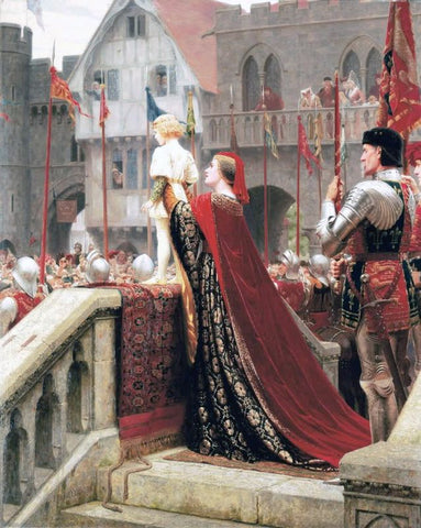 A Little Prince likely in Time to bless a Royal Throne by Edmund Blair Leighton