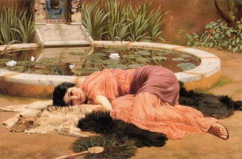 A Pompeian Fishpond by John William Godward