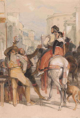 A Street Scene in Granada on the Day of the Bullfight by John Frederick Lewis