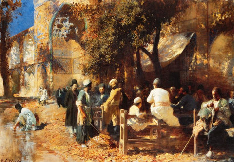 A Persian cafe by Edwin Lord Weeks