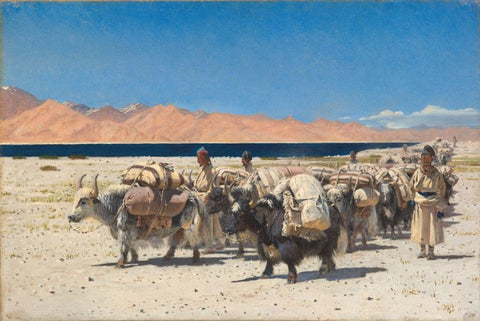 A caravan of yaks by Vasily Vereshchagin