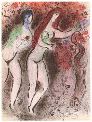 Adam And Ève by Marc Chagall