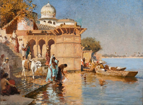 Along the Ghats, Mathura by Edwin Lord Weeks